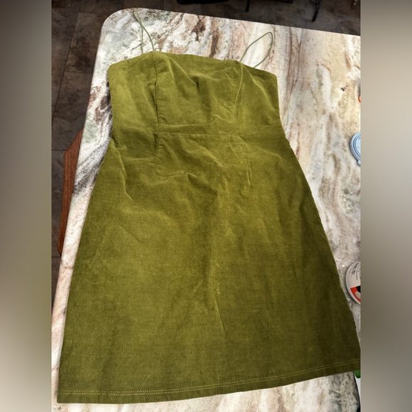Urban Outfitters Dresses & Skirts - Olive Green Spaghetti Strap Corduroy Urban Outfitters  Dress